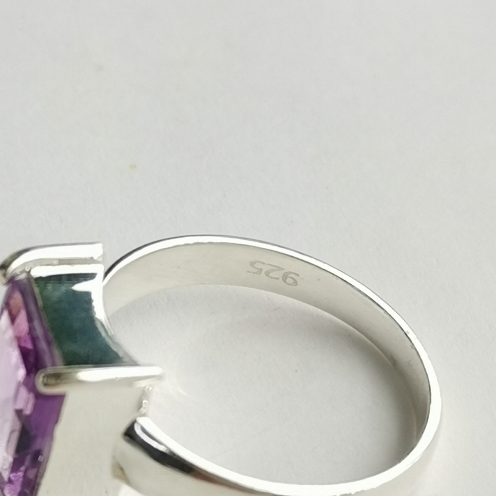 Amethyst ring in Sterling Silver Size 9 🆕 - Picture 5 of 11